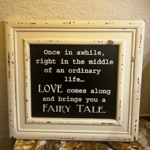 NWT Once in Awhile Distressed Farmhouse Style Wall Art Inspirational Home Decor - Picture 2 of 9
